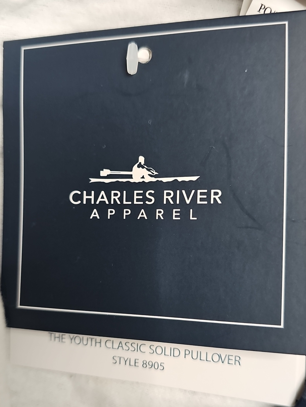 Charles River Apparel Navy Hooded Windbreaker Pullover - Picture 8 of 9